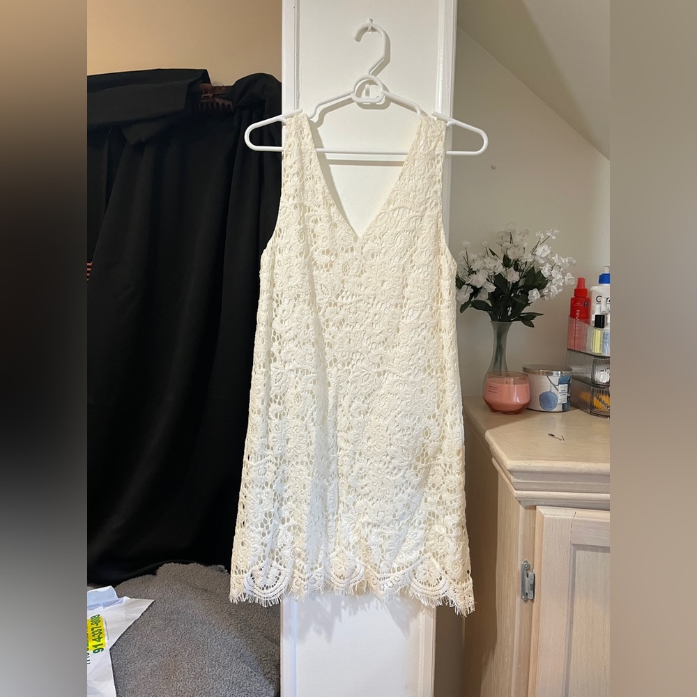 Cream colored lace dress